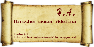 Hirschenhauser Adelina névjegykártya